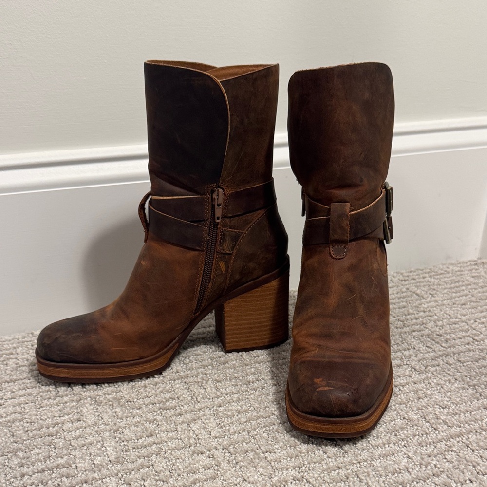 Kork-Ease Brown Leather Women's Boots